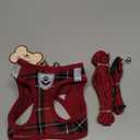 PUPTECK Adjustable Dog Harness Collar and Leash Set Step in No Pull Pet Harness for Small Medium Dogs Puppy and Cats Outdoor Walking Running, Soft Mesh Padded Reflective Vest Harnesses, Red S (S (CHEST 14.5"-16"))