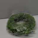 Christmas Greenery Placemats Set of 4, Round Cedar Wreath Placemats, 16 Inch Artificial Cypress Place Mats, Artificial Xmas Thermal Insulation Dining Table Mat for Xmas Winter Party Dining Decorations