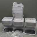 Cereal Dispenser Countertop Dry Food Dispenser Single Control Plastic Candy Dispenser for Candy Cereal Oatmeal Nut, White (3 Pack)