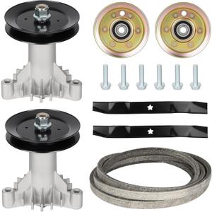 Aeagle 130794 Rebuild Kit for Husqvarna Craftsman LT1000 LT2000 LT3000 YTH1542 42" Deck (only 3-Bolt Spindle), Includes 2 Spindles 532130794, 2 Idlers 131494 173437, 2 Blades 134149, 95" 144959
