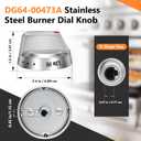 DG64-00473A Burner Control Dial Knob Range Oven Replacement Compatible with Samsung Gas Stove Knob NX58H5600SS NX58F5700WS NX58H5650WS NX58J7750SS NX58M6850SS 5pcs.