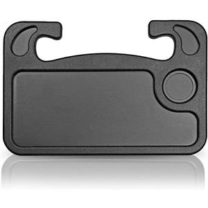 Car Steering Wheel Desk | Food Table for Car | Steering Wheel Tray for Constant Travelers, Fits Most Vehicles Steering Wheels (Black)