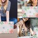 CISSOOK Compatible with MacBook Air 13.6 Inch Case 2022 2024 2025 2026 Release M2 M3 M4 M5, Hard Shell Case with Keyboard Cover for MacBook Air 13.6 inch A2681 A3113 A3240 A3449 - Succulents