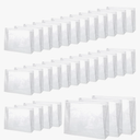 Mauproy 30 Pack Clear Gift Bags with Handles, Party Favor Bags with Ribbons and Tags, Reusable Goodie Tote Bags for Mother's Day Wedding Baby Shower (5.9” x 6.3” x 2.8")