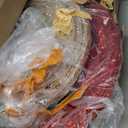 3Pcs 3FT Lighted Christmas Ornament Set Expandable Outdoor, Indoor Holiday Decor with 290 LED Lights, Easy Assembly & Weatherproof, Red & Green & Gold Light-Up Ball for Yard, Garden, Storefront.