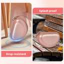 COMECASE Hard Headphone Case for Beats Solo 4, Studio Pro, Solo 3, Solo 2 (CASE ONLY) - Upgraded Crush-Proof EVA Protection for Travel, Fits Foldable Headphones with Mesh Pocket, Rose Gold
