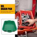 ULTECHNOVO Oil Drain Pan Portable Oil Drip Catcher Tray with Pour Spout Leakproof Plastic Drain Tray for Car Engine Motorcycle Coolant Collection Garage Maintenance 23.62 X 15.35 X 3.54 in