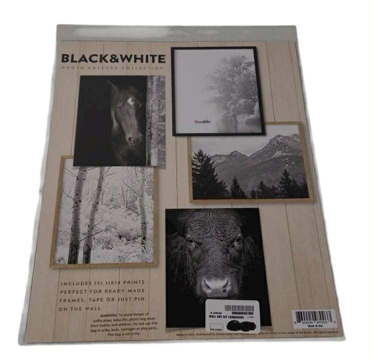Black&White Photo Collage Wall Art (5) 11x14 Prints