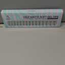 BTArtbox Extra Short Almond Nail Tips - 320pcs Half Matte Soft Gel Tips, Acrylic Pre-Shaped Fake Nails, Clear Ultra Fit & Natural False Nails for Nail Art, 16 Sizes