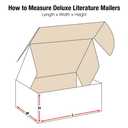 Aviditi White Deluxe Literature Mailing Boxes, 11 1/8" x 8 3/4" x 5", Pack of 50, Crush-Proof, for Shipping, Mailing and Storing