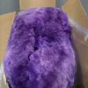 MAXEVE Electric Heated Throw Rabbit Faux Fur Blanket with 8 Heating Levels & 8H Auto Off, Fast Heating Warm Cozy Sherpa Washable Electric Blanket with OverHeat Protection, ETL Certification, Purple