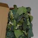 Waydress 4 Pieces Candle Rings Artificial Eucalyptus Leaves Wreaths Small Boho Wreaths Rings Pillar Candle Holder for Wedding Home Door Tabletop Decoration (Cute Leaf Style)