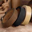 XZQTIVE Western Belt for Women, Cowgirl Cowboy Suede Belt for Jeans Pants, Vintage Belts with Silver Buckle, Country Style
