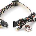 Necoichi Zen Hariko Charm Cat Collar (Black)