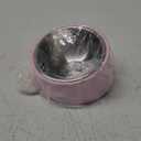 SuperDesign Mess Free 15° Slanted Bowl for Dogs and Cats, Tilted Angle Bulldog Bowl Dog Feeder, Non-Skid & Non-Spill, Easier to Reach Food S/ 0.5 Cup Pink