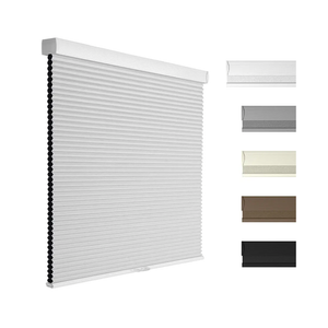 Blackout Cellular Shades Cordless Pull Down Cellular Blinds Thermal Insulated Honeycomb Blinds for Windows, White
