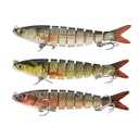 UOZAZE Floating Swimbait, Glide Bait for bass, Herring Lifelike Jointed swimbait for Bass Salmon Trout, ‎Slow Sinking Bass Fishing Lure, Gifts for Men, Trout Lures, Fishing Stuff