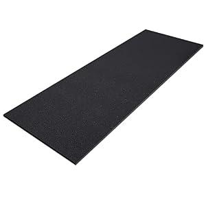 Polyurethane Foam 24" x 72" High Density Cushion Craft Foam Upholstery Foam for Seat Replacement DIY Projects Chairs Headboards Sofas Home (Black, 1/ 2" x 24" x 72")
