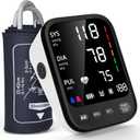 Blood Pressure Machine, Automatic Upper Arm Blood Pressure Monitor with 2x199 readout, 4.5 inch Backlit Large Screen Adjustable Large Cuff 9 to 17 inches - arrhythmia and Home Hypertension Detector