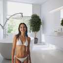 Hibbent All Metal cUPC Certified Rain Shower Head, 12'' High Pressure Rainfall Showerhead with 16" Shower Head Extension Arm, Solid Brass Adjustable Shower Arm Extender, fixed Showerheads, Chrome