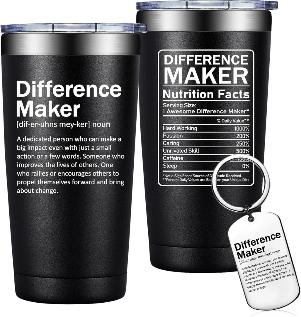 Grifarny Difference Maker Definition Tumbler Mug - Christmas Thank You Gifts for Men, Women - Appreciation, Inspirational Gifts for Boss, Employee, Teachers, Assistant Principal, Coworkers