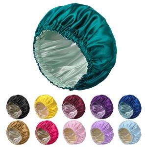2 x Double Layer Silk Bonnet for Sleeping for Women and Men Large Satin Hair Cap for Curly and Natural Hair Blue Zircon 2 x Double Layer Silk Bonnet for Sleeping for Women and Men Large Satin Hair Cap for Curly and Natural Hair Blue Zircon