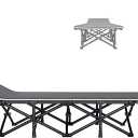 Portable Bed for Adults Folding Camping Cot Folding Cot Camping Cot for Adults Portable Folding Outdoor Cot for Outdoor Travel Camp Beach Vacation(Silver)