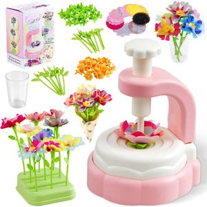 SANGQAOFU Fabric Flower Bouquets Kit DIY Arts and Crafts Kits for Kids Age 3-12 Christmas Birthday Gifts for 3 4 5 6 7 8+ Year Old Toddler Girls Toys