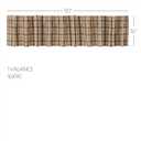 VHC Brands Cider Mill Plaid Valance, Tan & Charcoal, 16x90