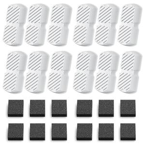 GROOKPET Pet Water Fountain Filters: 24 Dog Water Fountain Filters Replacement - Dog Fountain Filters - Including 12 Filters + 12 Sponges - Suitable for GROOKPET Pet Water Fountain