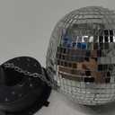Disco Ball with Motor and Lights, Palujorty Desktop Disco Ball with 5-9 RPM 24 LED Motor for 70s 80s 90s Theme DJ Party, Disco Party Decoration, Wedding, Birthday(USB/Battery Powered)