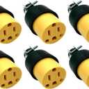 BRUFER 320203 Heavy Duty Female Electrical Plug 3-Prong 125V 15A - 3 Wire Replacement Female Electrical Plug - Bulk Pack of 10 pieces