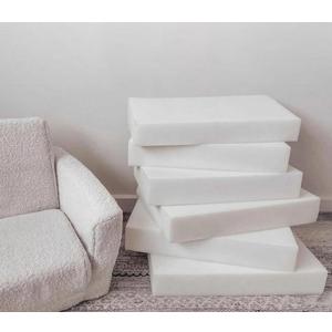 2/4/6pcs High Density Square Foam Cushion Insert,1''/2"/3''Thick White Memory Foam,Replacement Foam Core for Sofa Stool Chair Padding Dog Bed (6pc,2''Thick - 14''x14'')