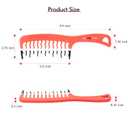 Big Hair Tools Extra Large Wide Tooth Comb for Thick, Curly, Wavy or Long Hair - Frizz-Free Detangling Shower Comb - Orange