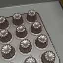 CHEFMADE Canele Mold Cake Pan, 12-Cavity Non-Stick Canele Muffin Bakeware Cupcake Pan for Oven Baking (Champagne Gold)