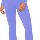 Sunzel Mini Flare Leggings for Women, High Waist Yoga Pants with Tummy Control, Casual Gym Workout Bootcut Leggings (Blue)