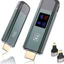 Wireless HDMI Transmitter and Receiver, TTQ Wireless HDMI Extender 4K Supported, Metal Housing, LED Display, 100FT Range, 2.4G&5G, for PC/Laptop/Camera/HDTV/Projector/TV Box, No App/Bluetooth Needed