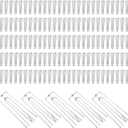 120 Pcs Stainless Steel Curtain Pleat Tape Hooks,4 Prongs Pinch Pleat Hook Clip Traverse Pleater for Window Door Bathroom Curtain(2.75 inch)