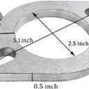 2 Packs 2.5 inch Split Flange Repair Kit, 2 Bolt 2.5"/63.5mm Exhaust Flange Flat Oval Split Flange Repair Replacement Kit