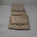 HolidayIdeas Outdoor Curtains for Patio Waterproof-4 Panels 54"x84"-Windproof Weatherproof Privacy Cream Outside Curtains-Grommet Top and Tab Bottom Drape for Gazebo, Porch, Pergola, Cabana, Backyard