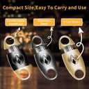 V-Cut Cigar Cutter, Stainless Steel Sharp Blade Cigar Guillotine Scissors for Men(Gold)