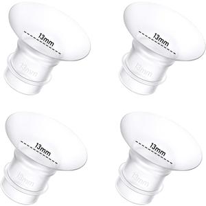 4Pcs Breast Pump Flange Insert 13mm Compatible with Momcozy/Spectra/Medela/eufy/Elvie/Lansinoh/Paruu P10 Breast Pump, Fit for Momcozy M5/M9/M6/V2 Pro/V2 pro/S12 Pro/eufy E10 S1 S1 Pro, 24mm Flange