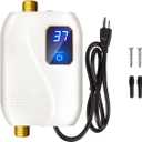 Tankless Water Heater Electric 110V, 3000W Instant Water Heater Under Sink, On Demand Hot Water Heater Electric with Digital Display, Electric Mini Water Heater for Kitchen Bathroom Washing