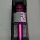 KIDWILL Wireless Bluetooth Karaoke Microphone for Kids, 5-in-1 Portable Handheld Karaoke Mic Speaker Player Recorder with Adjustable Remix FM Radio for Kids Girls Boys Teens Birthday-Hot Pink