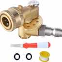 Meteor Blast Pivoting Coupler, 120 Degree with 5 Angles, heavy duty design and Stainless Steel Safety Lock for Pressure Washer Spray Nozzle, Clean Hard to Reach Area, 5000PSI, 1/4 Quick Connect