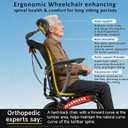 Transport Wheelchair Lightweight Foldable with Ergonomic Seat,Reclining Wheelchairs for Adults with Adjustable Headrest,Support 264LB Portable Compact Folding Travel Wheelchair,Only 28LB
