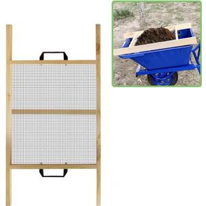 Large Soil Sifter, Rock Sifter, Soil Sifter for Gardening, Compost Sifter for Sand, Leaves & Compost, Fits Wheelbarrow