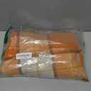 LALIFIT Decorative Faux Cashmere Throw Blankets Soft Fluffy Classic Orange Plaid Fringe Throw Blanket with Tassels Cozy Lightweight for Home Couch Sofa Farmhouse Halloween Decor 50" x 60" (Pumpkin)