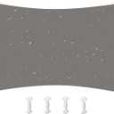 HOMPER 10'x13' Waterproof Sun Shade Sails Canopy Effectively 95% UV Block, Oxford Fabric, for Patio, Balconies, Lawn Garden, Party, Outdoor Activities (Gray)