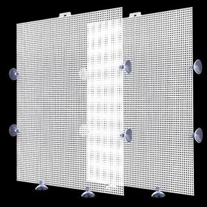 2 Pack Fish Tank Divider, Plastic Grid Cuttable Grid Plate Fish Separator with 12 Suction Cups DIY Designed Clear Easy to Bent 17 * 13in